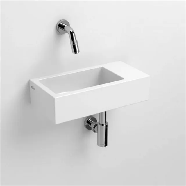 Clou Fontein Clou Flush 3 36x18x9 cm Rechts Keramiek Glans Wit Clou