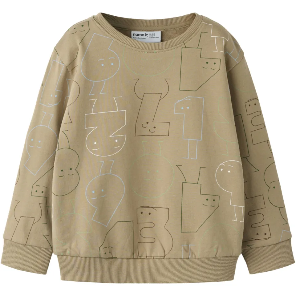 NAME IT MINI sweater met print - bruin, foto 2