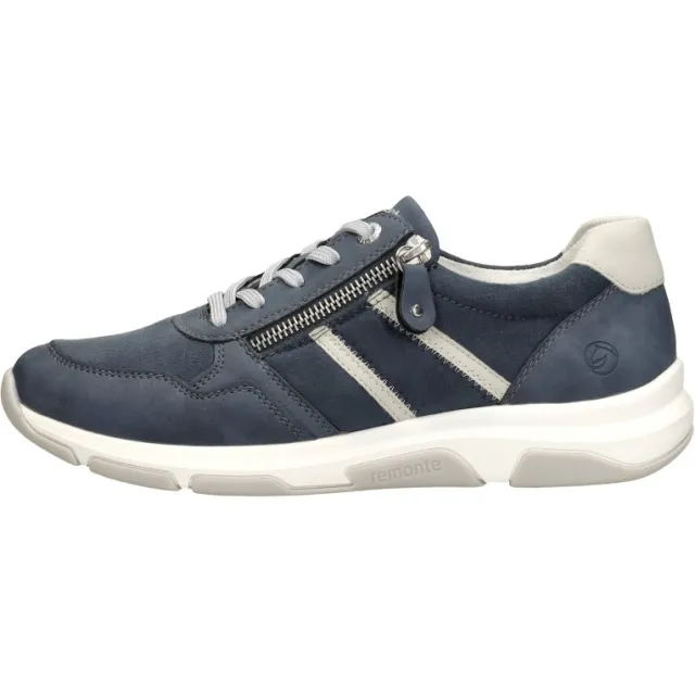 Remonte lage veterschoenen blauw Licht blauw