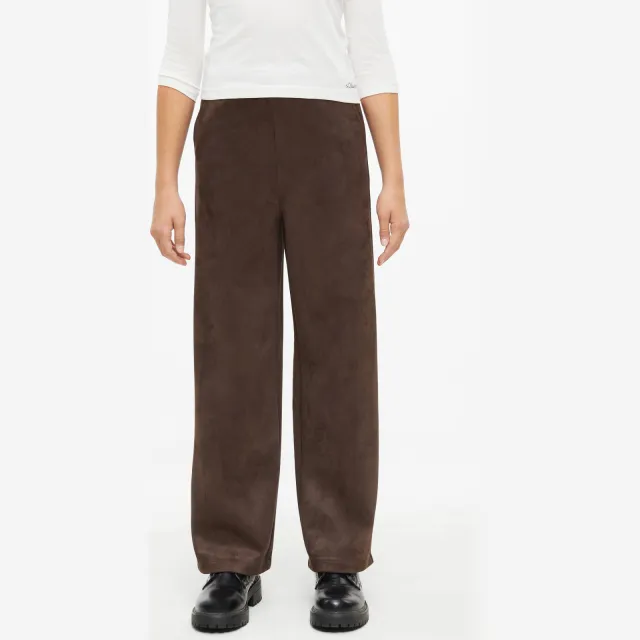 S.Oliver wide leg pantalon donkerbruin, foto 4