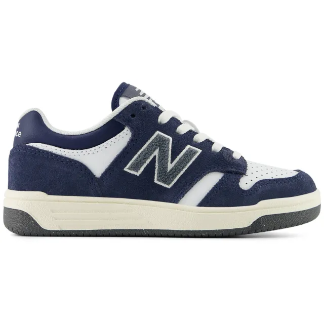 New Balance 480 suède sneakers zwart/wit
