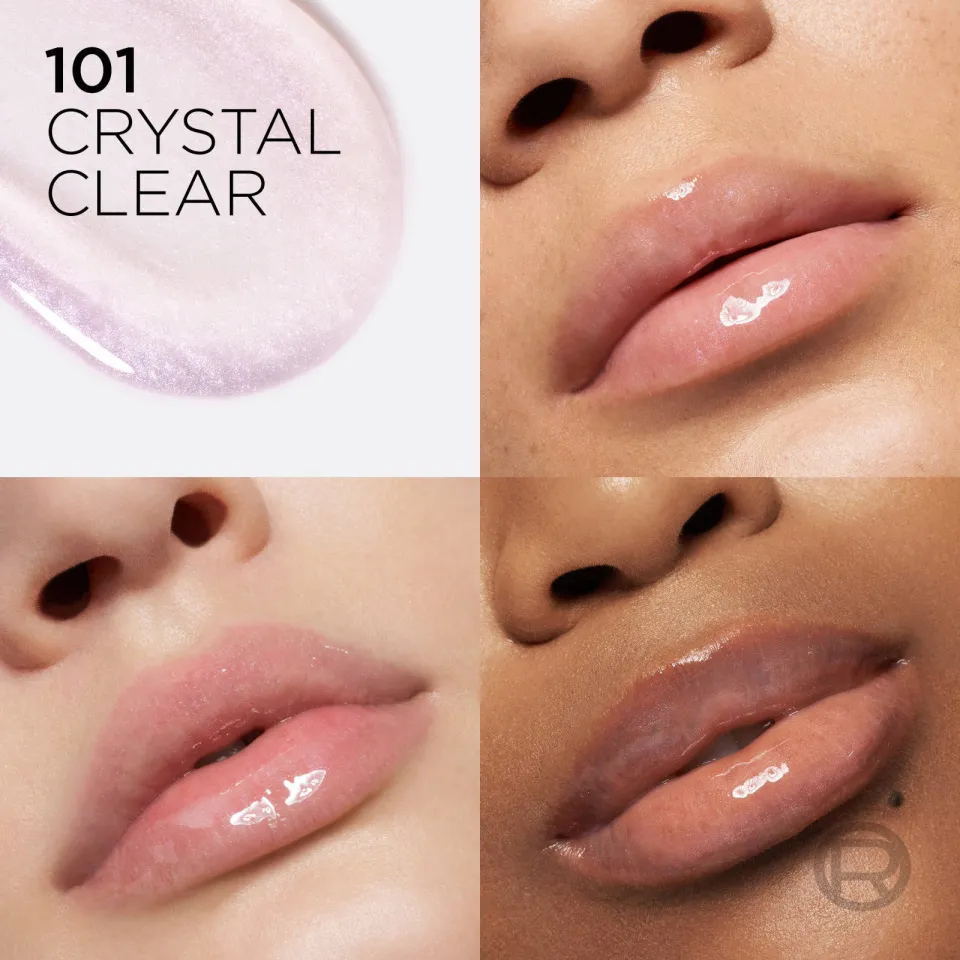 L'oréal Plump Ambition Hyaluron Lip Oil lipgloss 101 Crystal Clear roze, foto 2