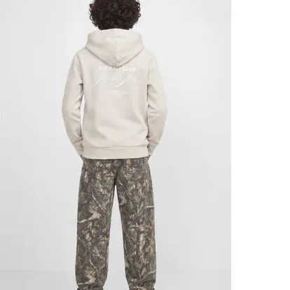 Jack & Jones JUNIOR hoodie met backprint - beige, foto 4