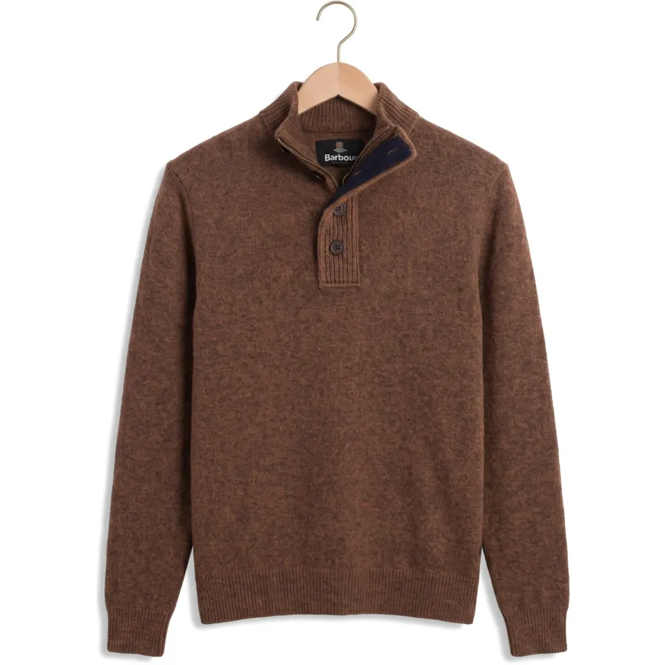 Barbour Heren Truien & Vesten Essential Patch Half Zip Knitted Jumper - Bruin, foto 3