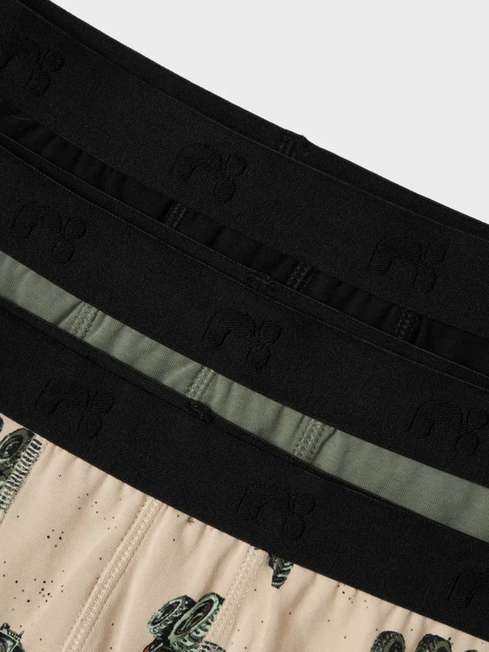 NAME IT KIDS NKMBOXER boxershorts beige groen zwart set van 3, foto 5