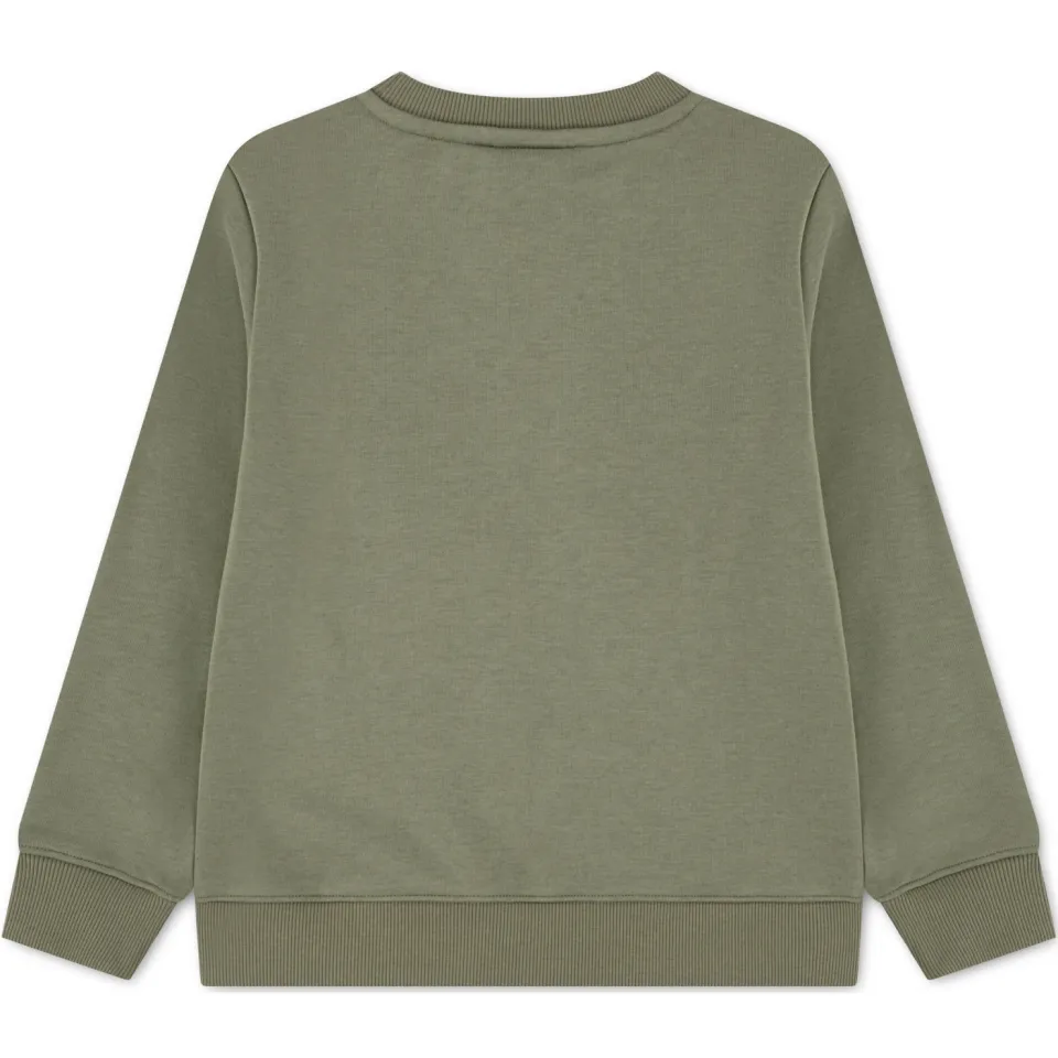Lacoste fleece sweater met logo - kaki, foto 2