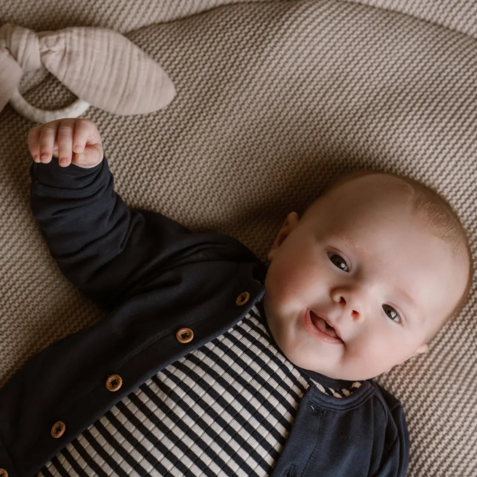 Dirkje vest + longsleeve + broek blauw/wit