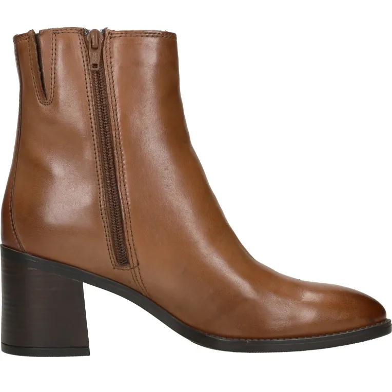 Sub55 Enkellaarsjes Hak cognac