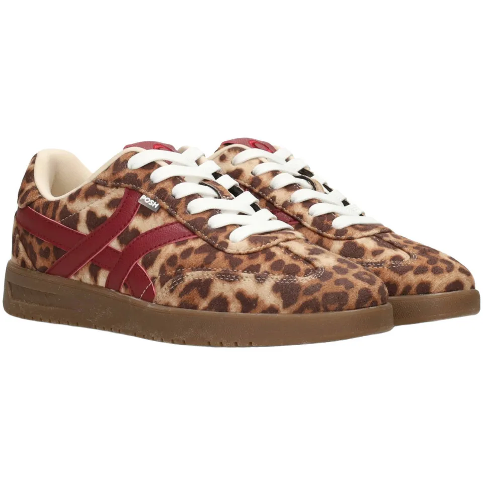 POSH by Poelman Megan suèdelook sneakers - bruin/beige, foto 5