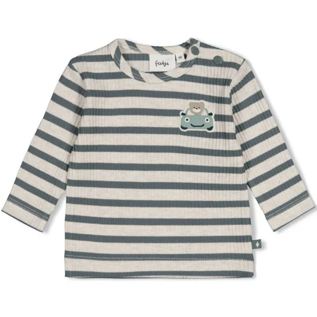 Feetje Beep Beep longsleeve zeegroen/ecru, foto 2