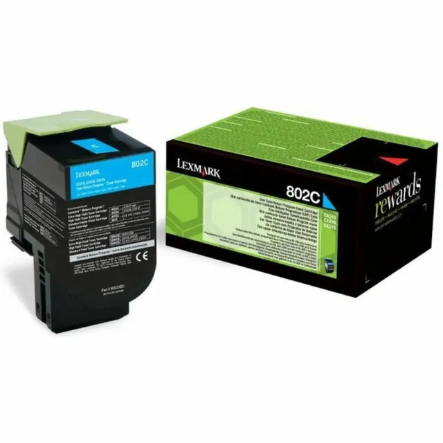 Lexmark 802C Toner Cyaan, 1k