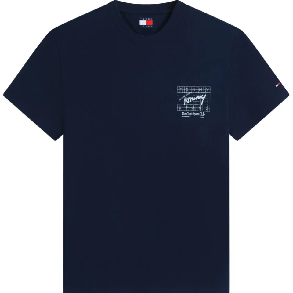 Tommy Jeans regular fit T-shirt met backprint - donkerblauw, foto 3