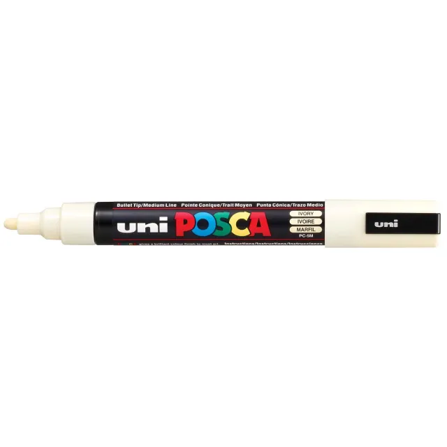 Posca marker met conische punt schrijfdikte medium ivoor