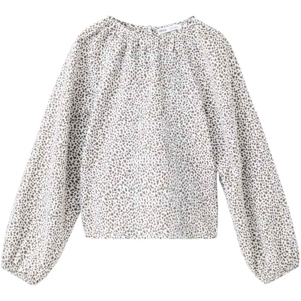 Mango longsleeve met koeienprint wit, foto 3