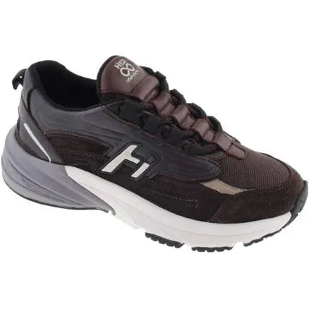 Hip leren sneakers donkerbruin, foto 3