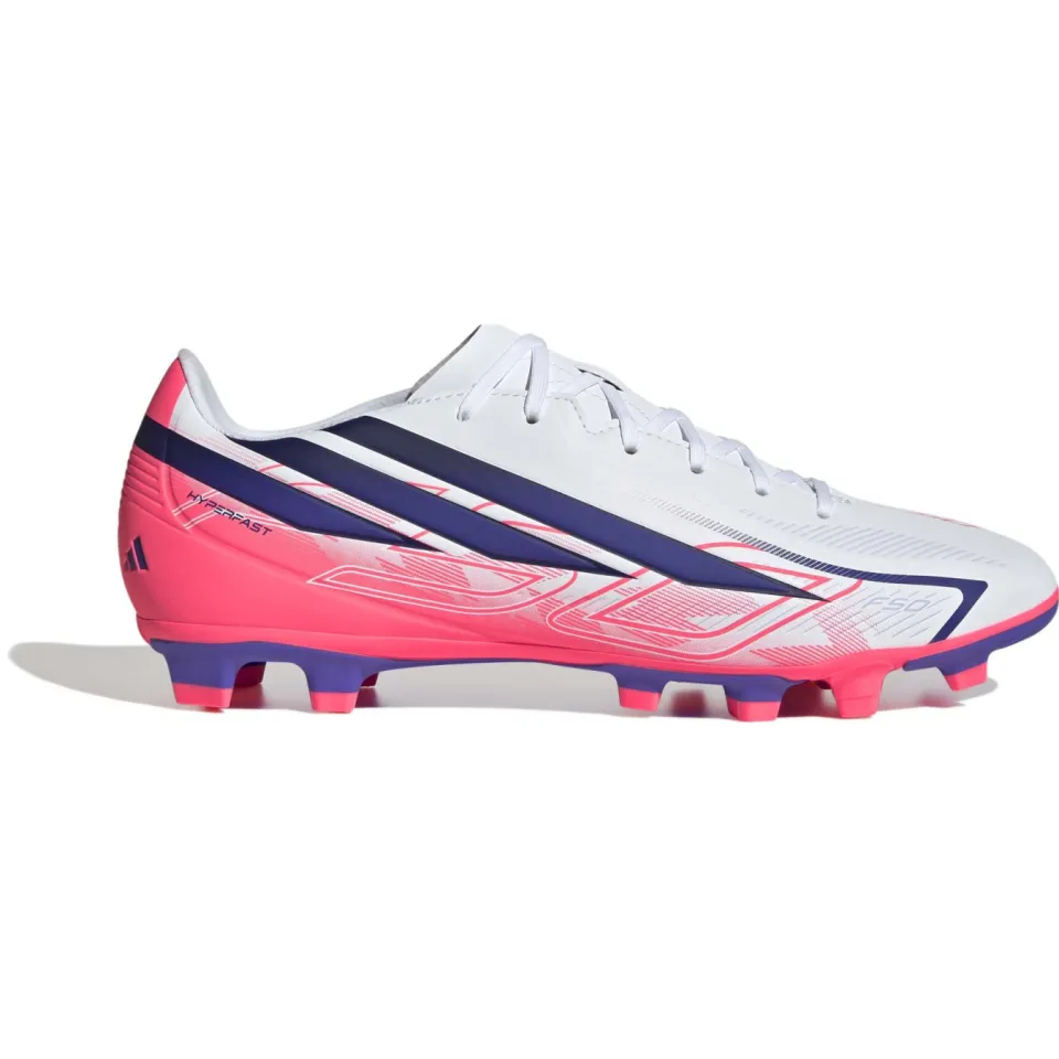 Adidas F50 Hyperfast Club Gras / Kunstgras Voetbalschoenen (MG) Wit Paars Roze
