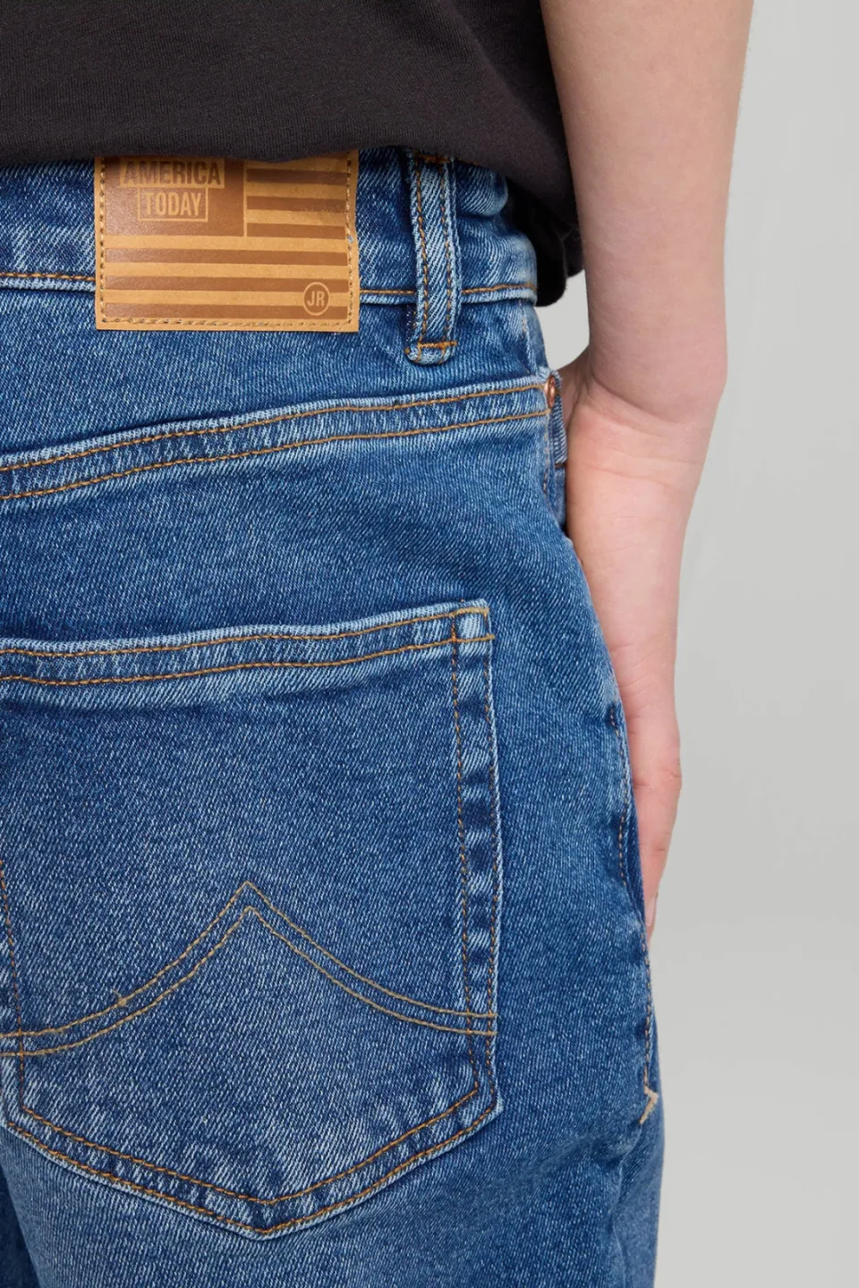 America Today waist loose fit jeans dark blue denim, foto 4