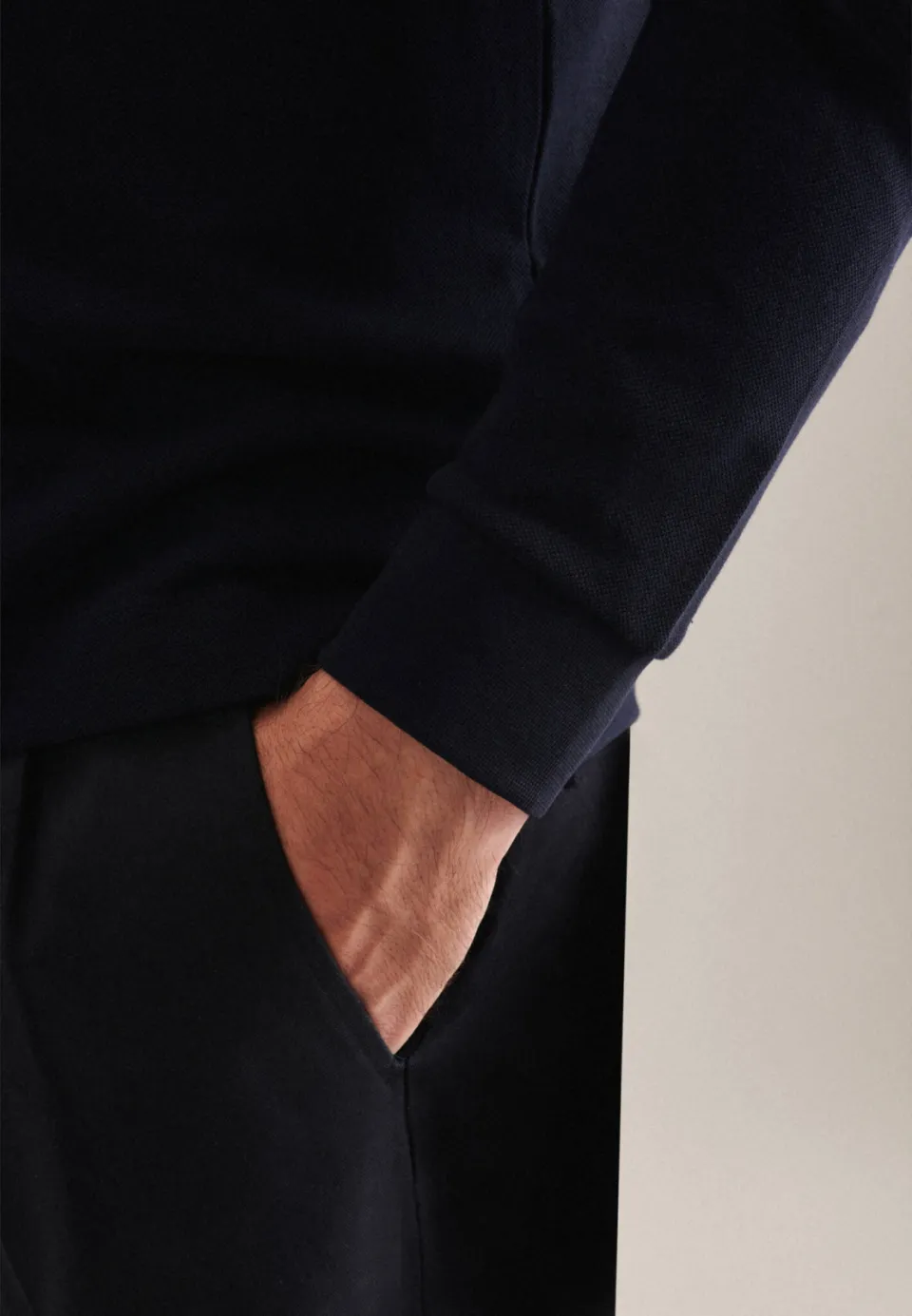 Seidensticker slim fit polo donkerblauw, foto 5