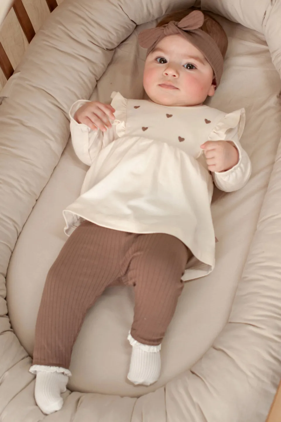 Feetje My Little Love geribbelde legging taupe, foto 5