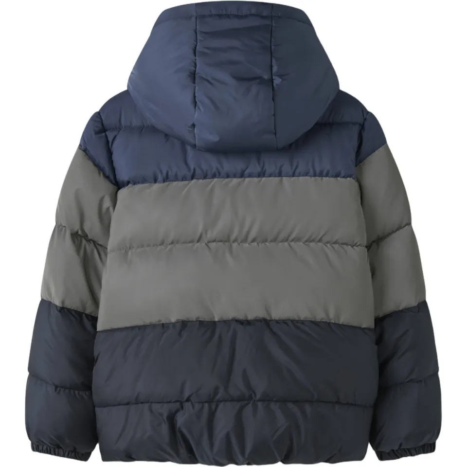 NAME IT winterjas donkerblauw grijs, foto 4