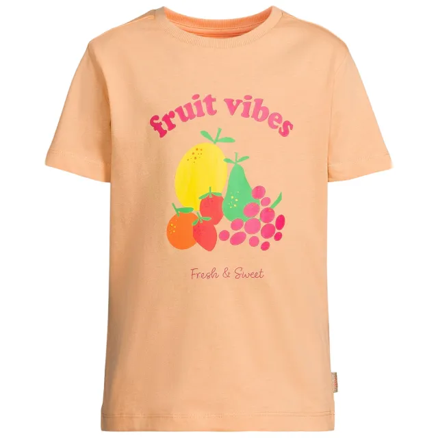Orange Stars T-shirt perzik met print
