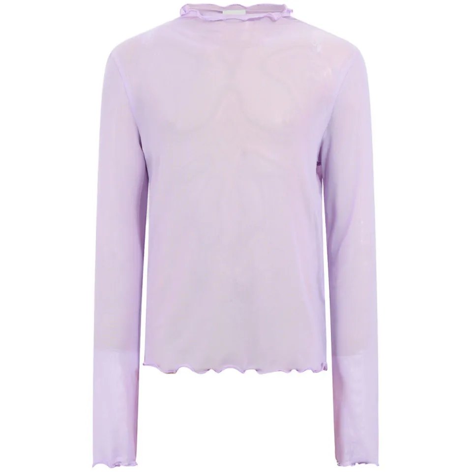 Shoeby longsleeve met ruches paars, foto 3