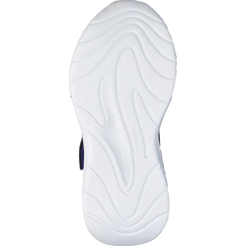 Skechers Wave 92 sneakers met glitters blauw/roze, foto 4