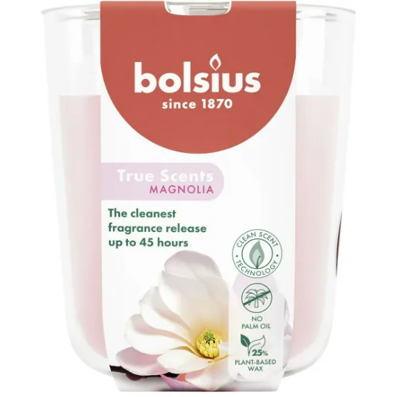 Bolsius True Scents magnolia geurkaars in glas