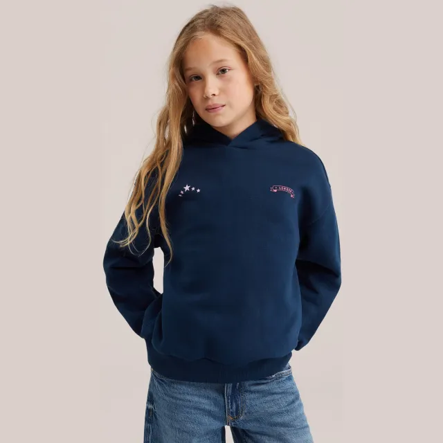 WE Fashion sweater met backprint - donkerblauw