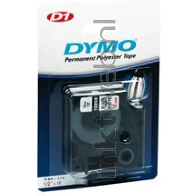 Dymo Labeltape dymo labelmanager d1 polyester 12mmx5.5m Zwart op wit