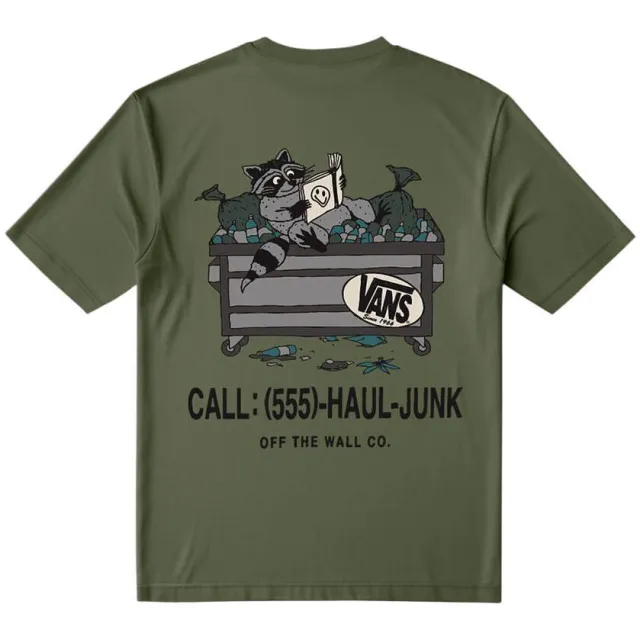 Vans rechtvallend t-shirt met backprint groen, foto 2