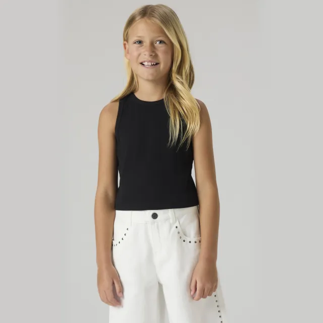 NAME IT KIDS NKFNAKAL crop top zwart Black