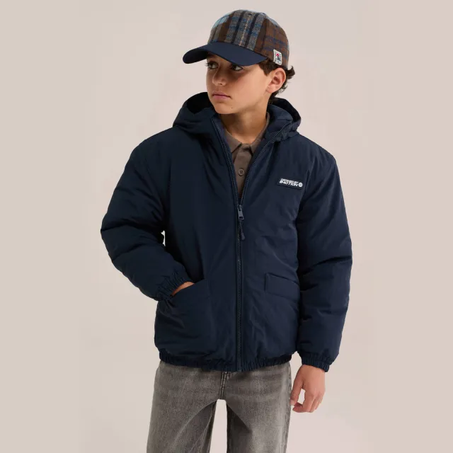 WE Fashion gewatteerde winterjas donkerblauw