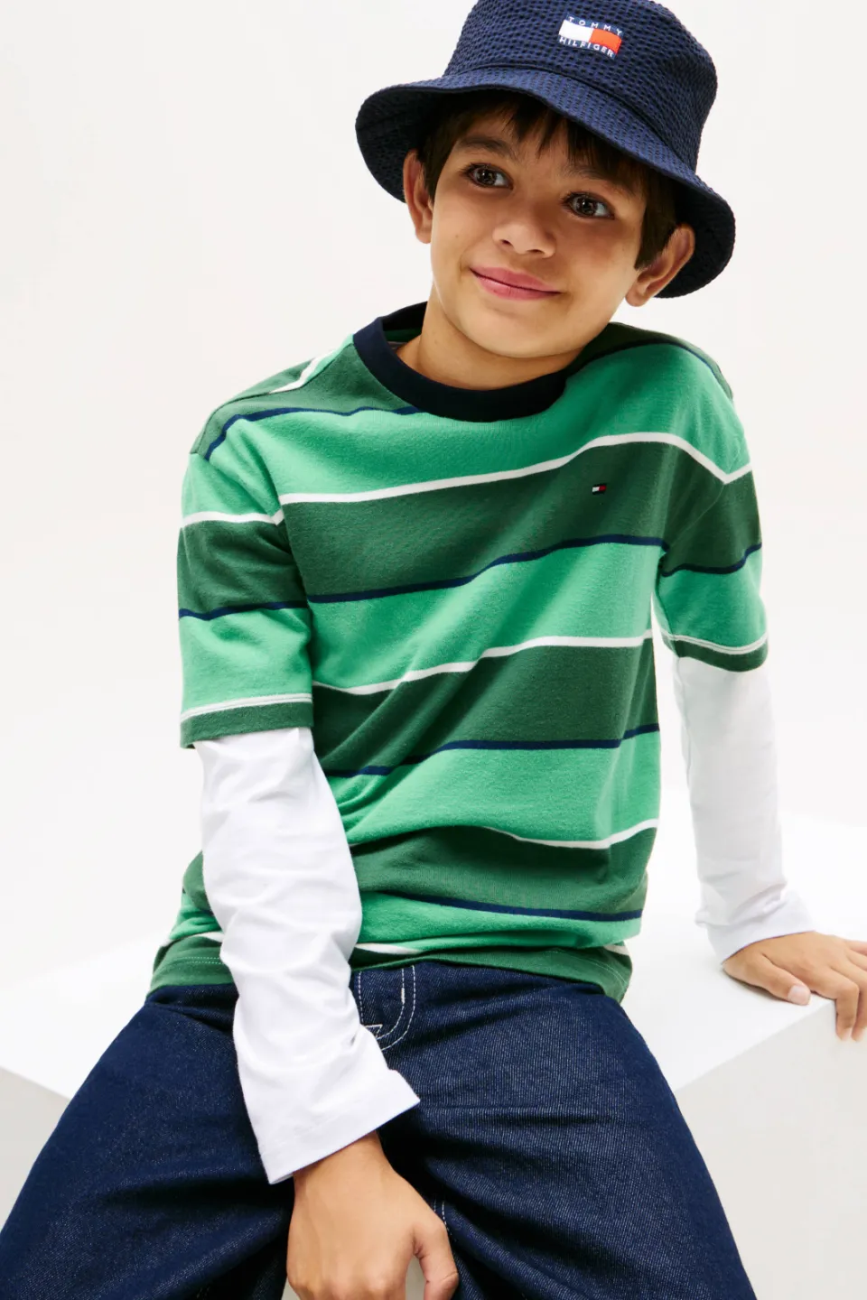 Tommy Hilfiger gestreepte T-shirt groen, foto 4