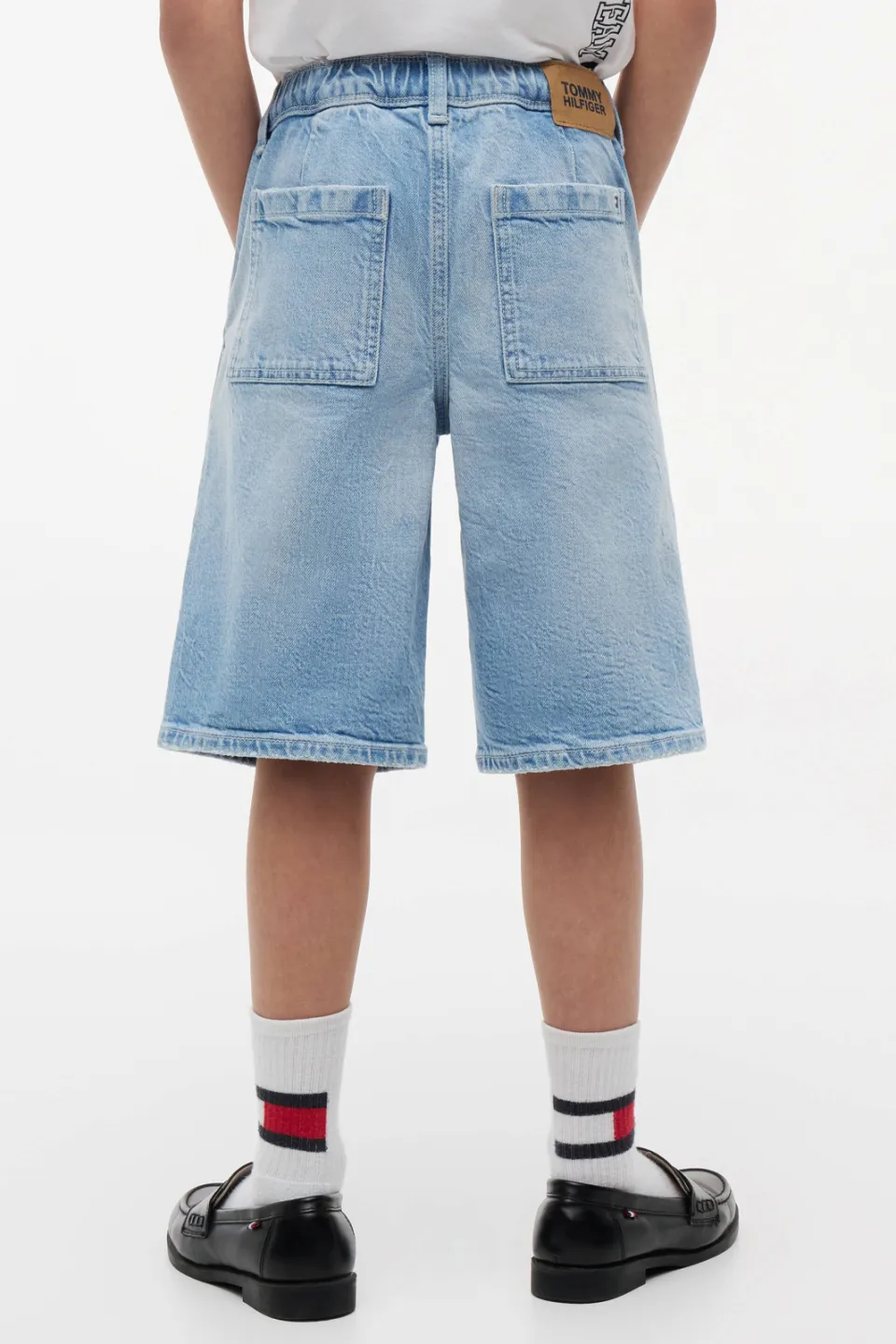 Tommy Hilfiger Sailor baggy jeansshort lichtblauw denim light 01, foto 5