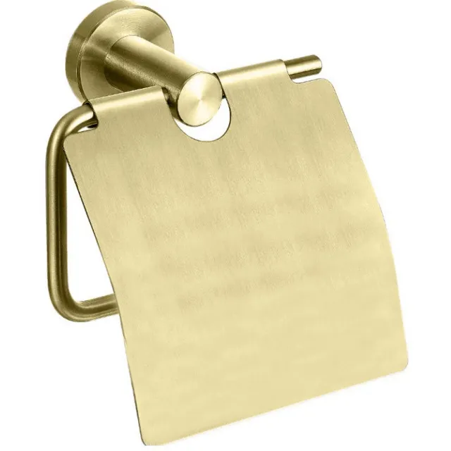 Best Design Best-Design "Nancy" Toiletrolhouder Met Klep Mat-Goud Mat Goud
