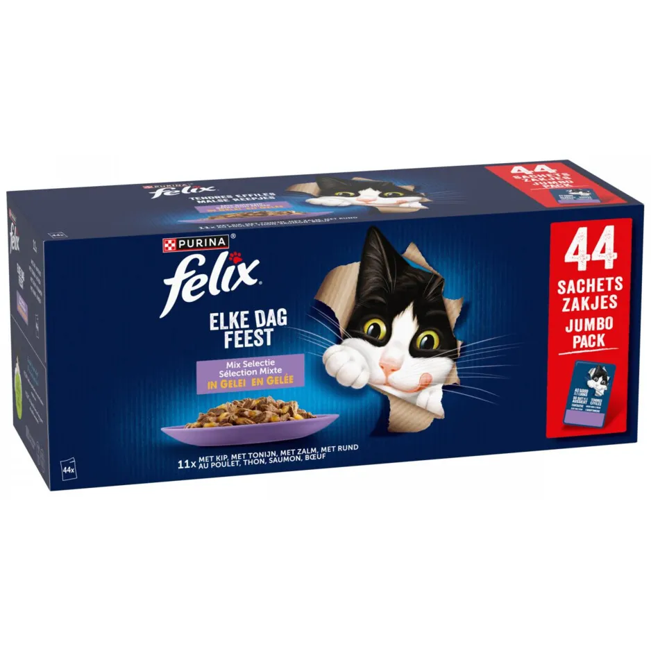 Felix Elke Dag Feest Mix Selectie kattenvoer nat 44x85 gr, foto 2