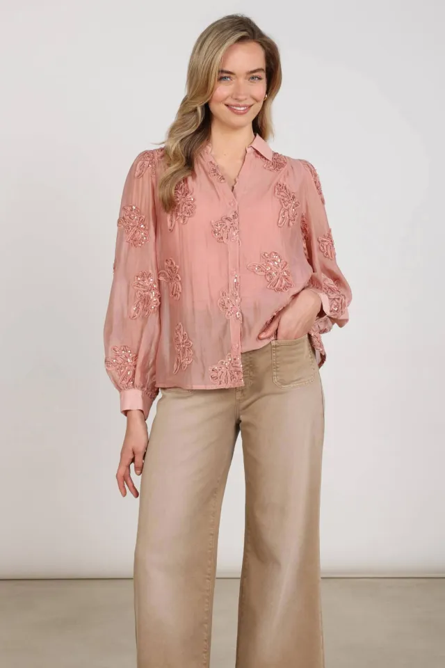 NUKUS Antonella blouse roze