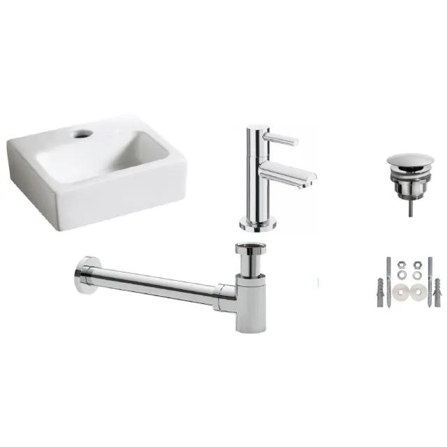 Wiesbaden one-pack Leto fontein + Amador toiletkraan chroom