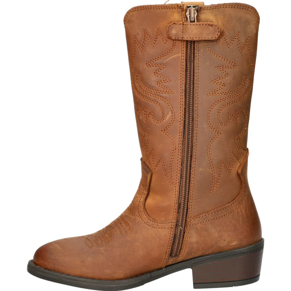 Nelson Kids leren cowboylaarzen cognac, foto 4