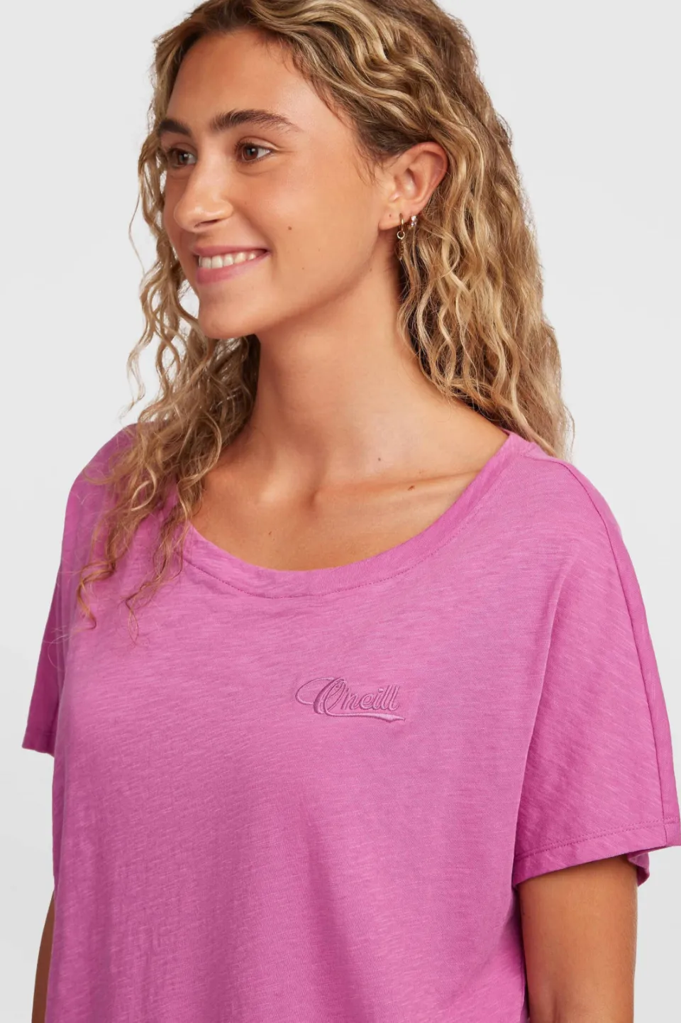 O'Neill Essentials Script Scoop Neck top fuchsia, foto 5