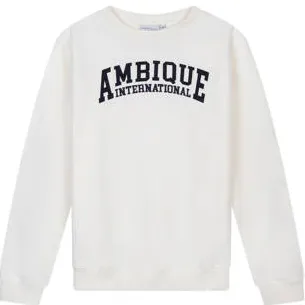 Ambique sweater ecru Logo | Sweater van Ambique