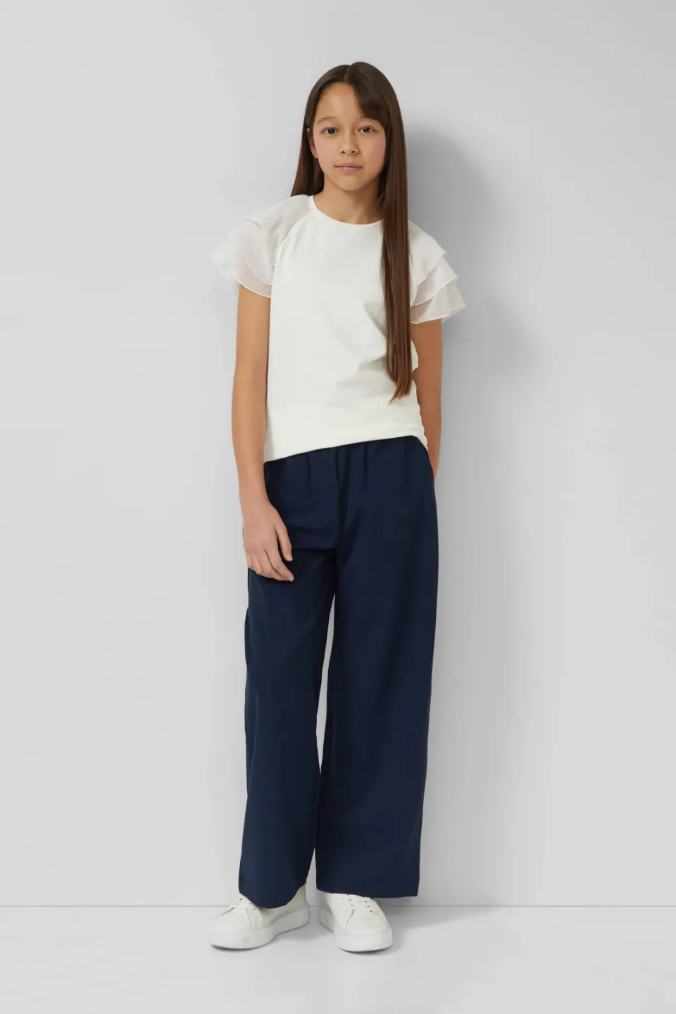 s.Oliver casual broek donkerblauw meisjes