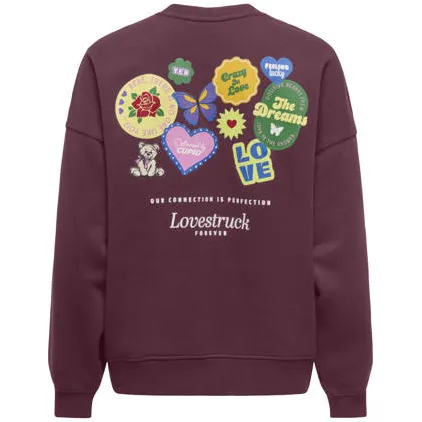KIDS ONLY GIRL sweater met backprint - donkerrood Meisjes Polyester Ronde hals, foto 2