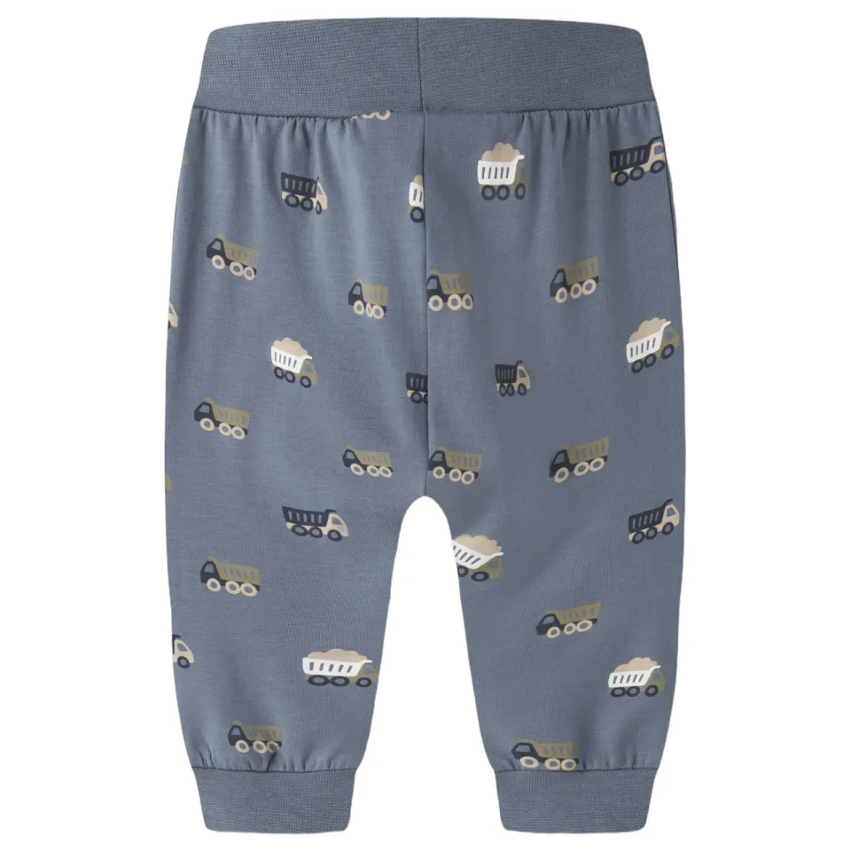 NAME IT BABY katoenen babybroeken set van 2 groen en blauw, foto 3