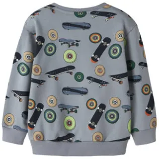 NAME IT MINI sweater met print - lichtblauw All over print, foto 2
