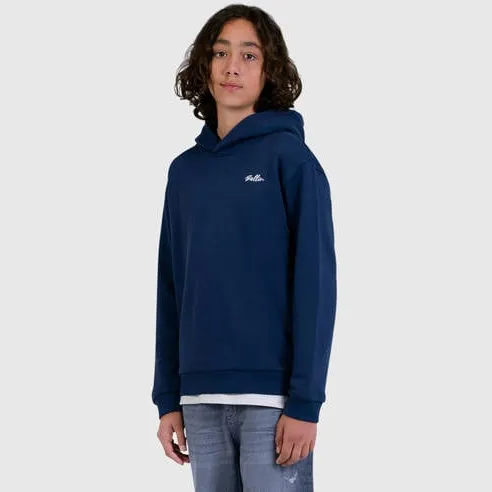 Ballin rechtvallende hoodie met backprint - donkerblauw, foto 2