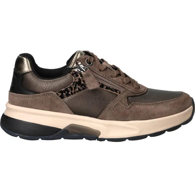 Gabor Rollingsoft veterschoenen taupe
