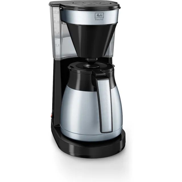 Melitta Easy II Top Therm filterkoffiezetapparaat zwart RVS zwart-RVS