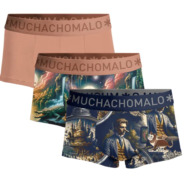 Muchachomalo Heren 3-pack Trunks Pinocchio Peter Veelkleurig
